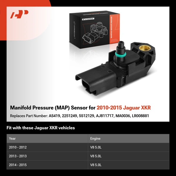 Manifold Pressure (MAP) Sensor for 2010-2015 Jaguar XKR