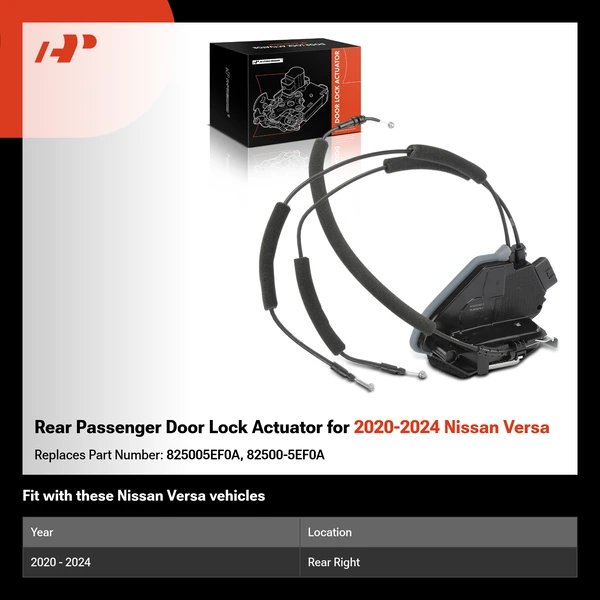 Rear Passenger Door Lock Actuator for 2020-2024 Nissan Versa
