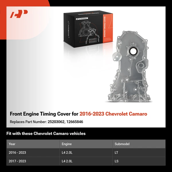 Front Engine Timing Cover for 2016-2023 Chevrolet Camaro