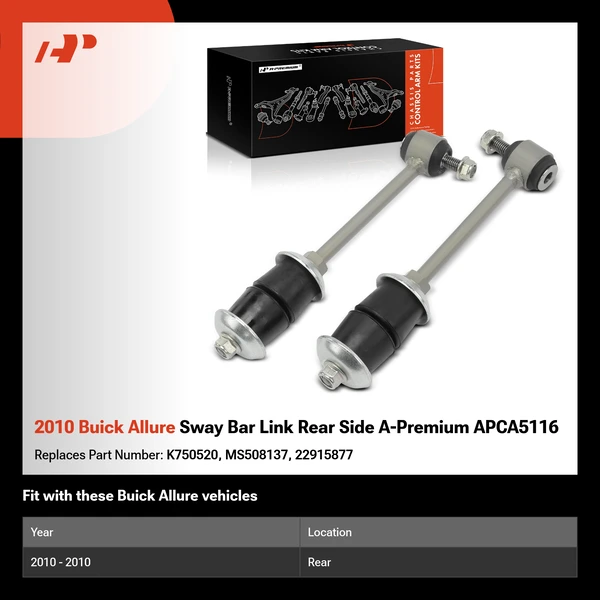 2010 Buick Allure Sway Bar Link Rear Side A-Premium APCA5116