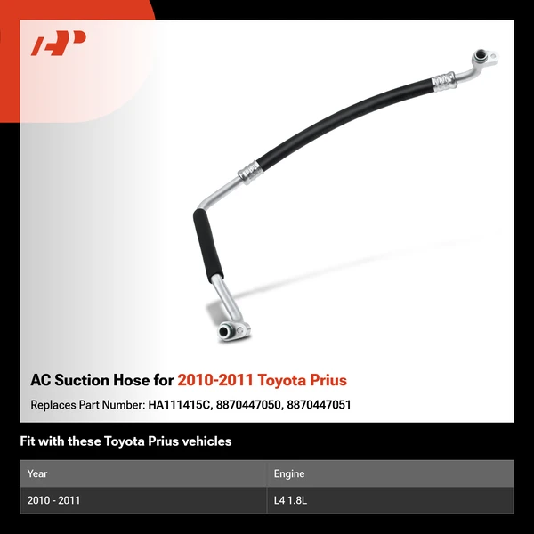 AC Suction Hose for 2010-2011 Toyota Prius