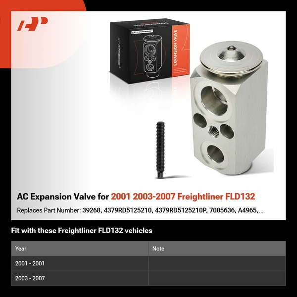 AC Expansion Valve for 2001 2003-2007 Freightliner FLD132
