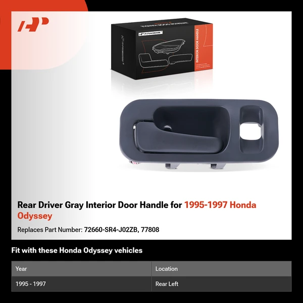Rear Driver Gray Interior Door Handle for 1995-1997 Honda Odyssey