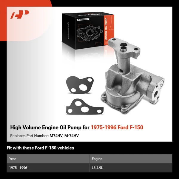 High Volume Engine Oil Pump for 1975-1996 Ford F-150