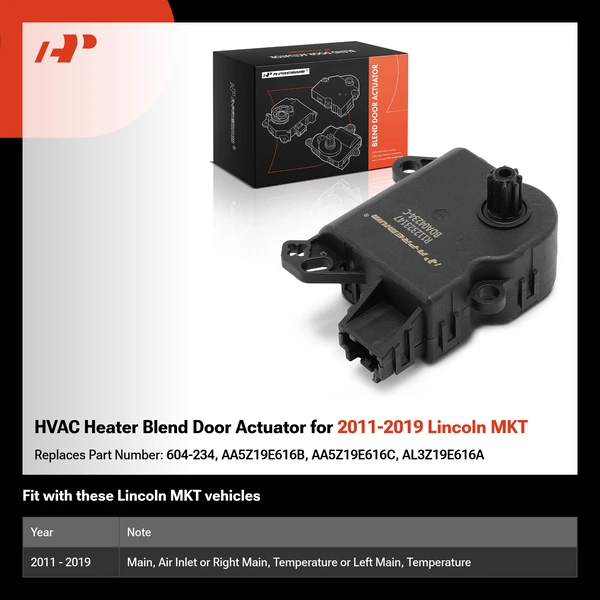 HVAC Heater Blend Door Actuator for 2011-2019 Lincoln MKT