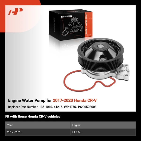 Engine Water Pump for 2017-2020 Honda CR-V