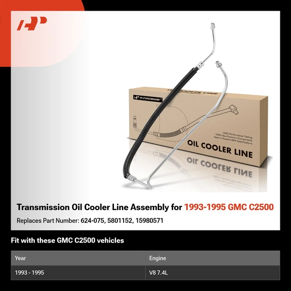 Transmission Oil Cooler Line Assembly for 1993-1995 GMC C2500