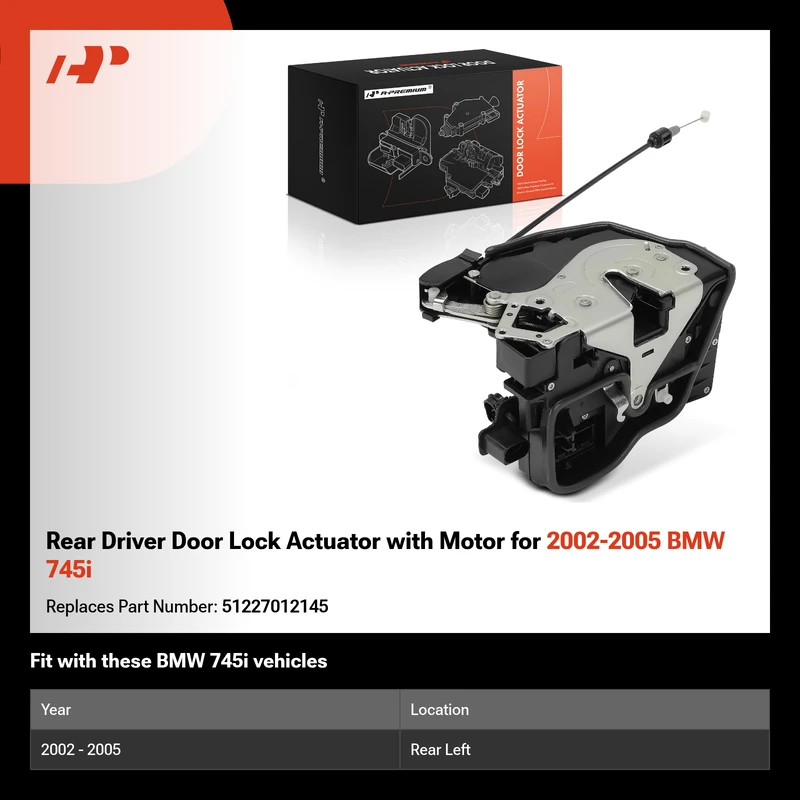 Rear Driver Door Lock Actuator with Motor for 2002-2005 BMW 745i