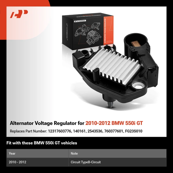 Alternator Voltage Regulator for 2010-2012 BMW 550i GT
