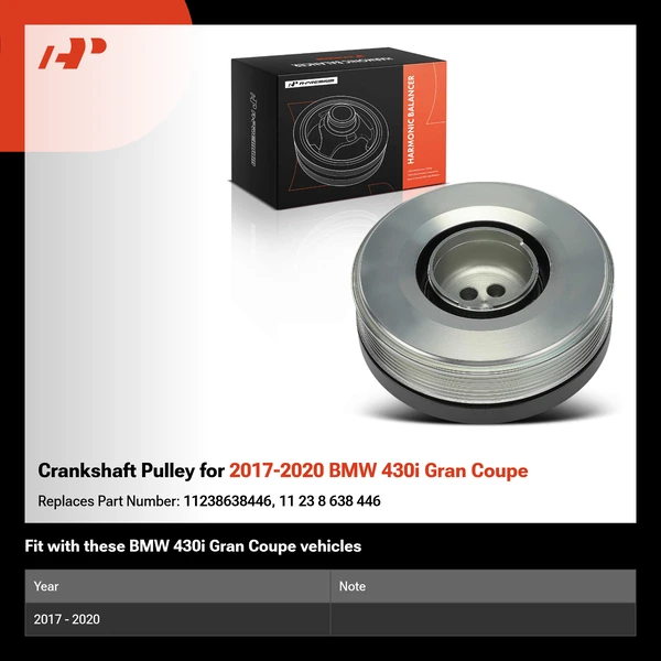 Crankshaft Pulley for 2017-2020 BMW 430i Gran Coupe