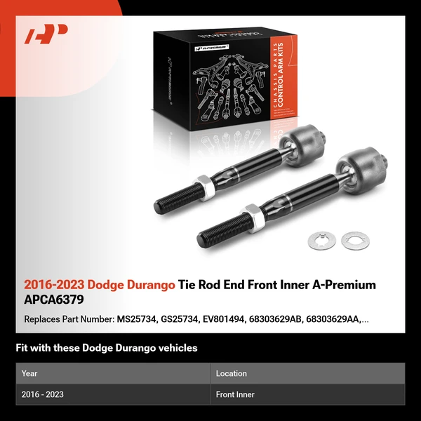 2016-2023 Dodge Durango Tie Rod End Front Inner A-Premium APCA6379