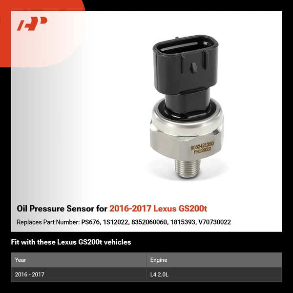 Oil Pressure Sensor for 2016-2017 Lexus GS200t