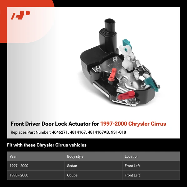 Front Driver Door Lock Actuator for 1997-2000 Chrysler Cirrus