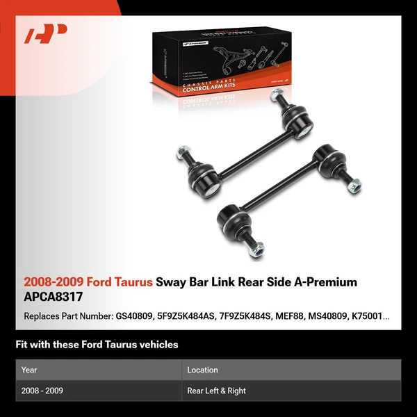 2008-2009 Ford Taurus Sway Bar Link Rear Side A-Premium APCA8317