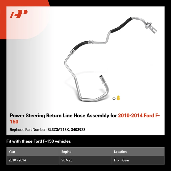 Power Steering Return Line Hose Assembly for 2010-2014 Ford F-150