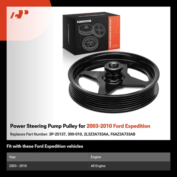 Power Steering Pump Pulley for 2003-2010 Ford Expedition