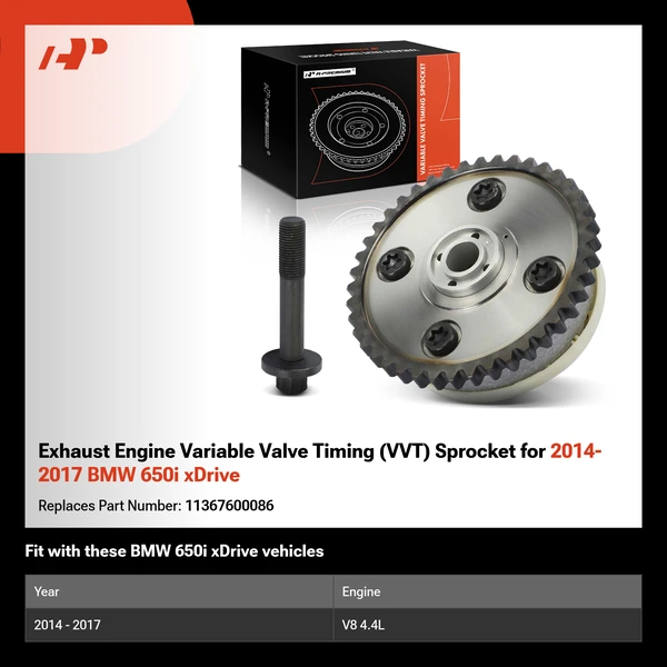 Exhaust Engine Variable Valve Timing (VVT) Sprocket for 2014-2017 BMW 650i xDrive