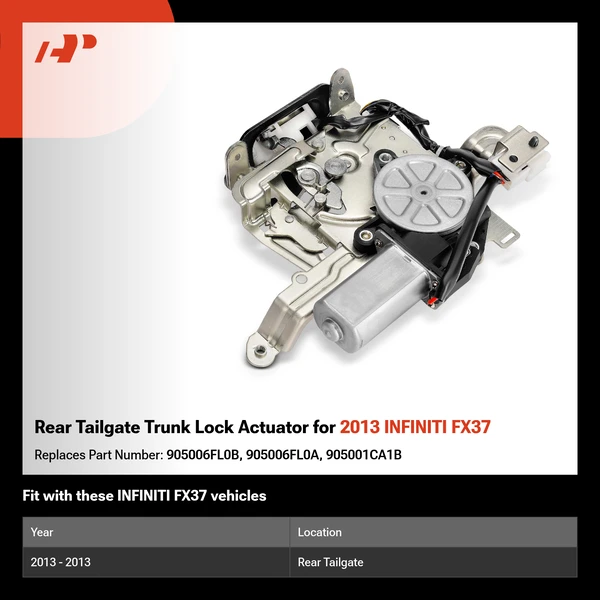Rear Tailgate Trunk Lock Actuator for 2013 INFINITI FX37