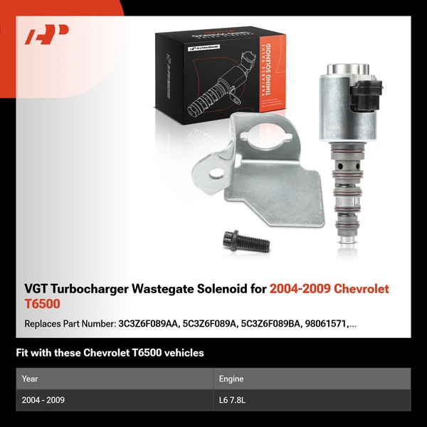 VGT Turbocharger Wastegate Solenoid for 2004-2009 Chevrolet T6500