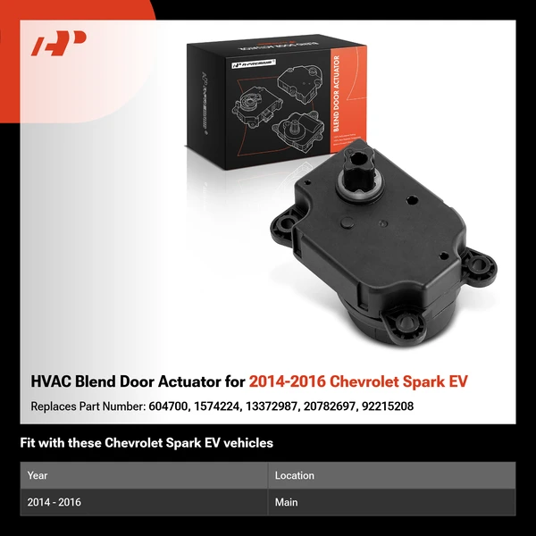 HVAC Blend Door Actuator for 2014-2016 Chevrolet Spark EV