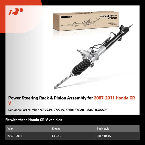 Power Steering Rack & Pinion Assembly for 2007-2011 Honda CR-V