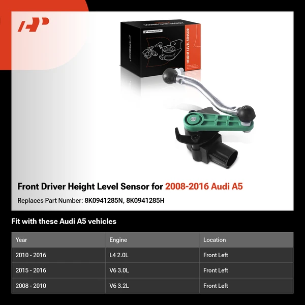 Front Driver Height Level Sensor for 2008-2016 Audi A5
