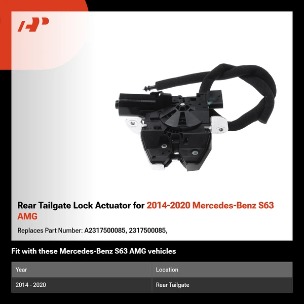 Rear Tailgate Lock Actuator for 2014-2020 Mercedes-Benz S63 AMG