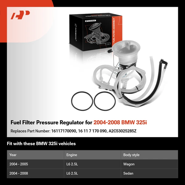 Fuel Filter Pressure Regulator for 2004-2008 BMW 325i