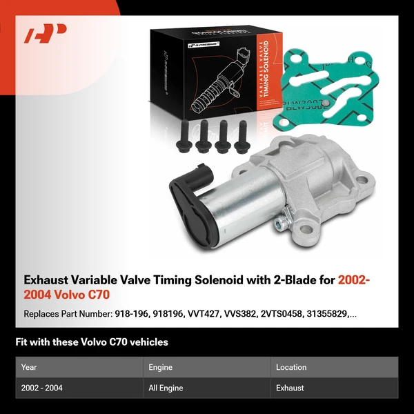 Exhaust Variable Valve Timing Solenoid with 2-Blade for 2002-2004 Volvo C70