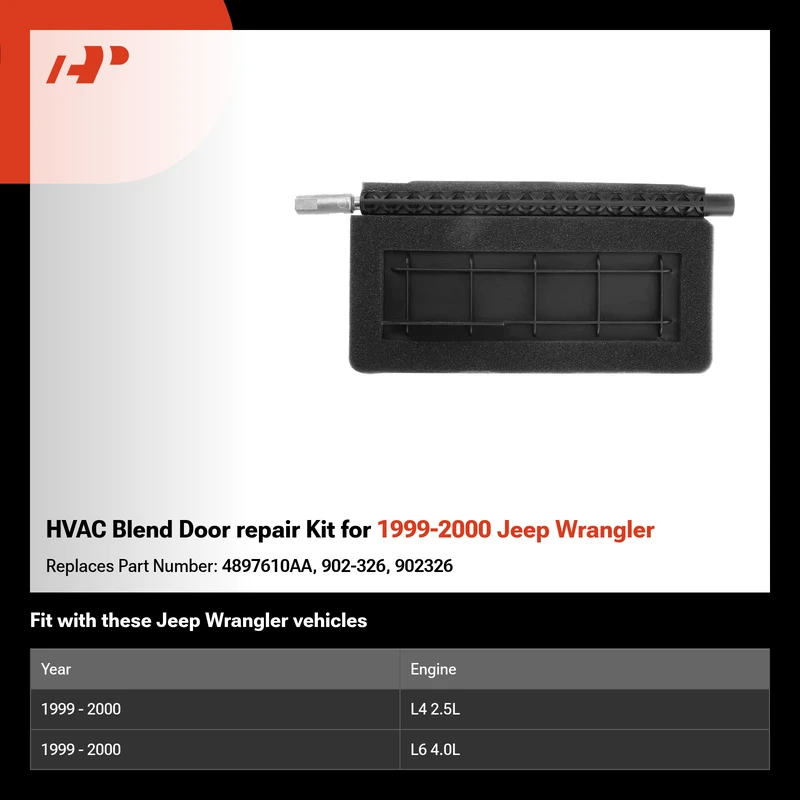 HVAC Blend Door repair Kit for 1999-2000 Jeep Wrangler