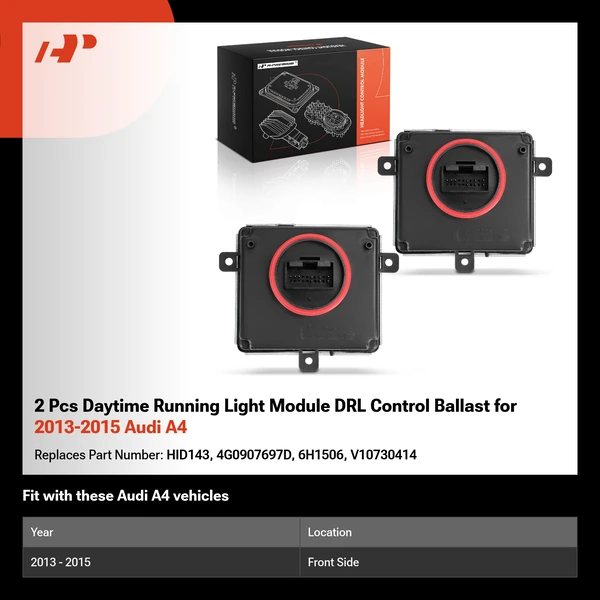 2 Pcs Daytime Running Light Module DRL Control Ballast for 2013-2015 Audi A4