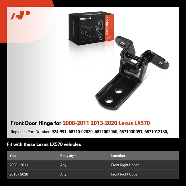 Front Door Hinge for 2008-2011 2013-2020 Lexus LX570