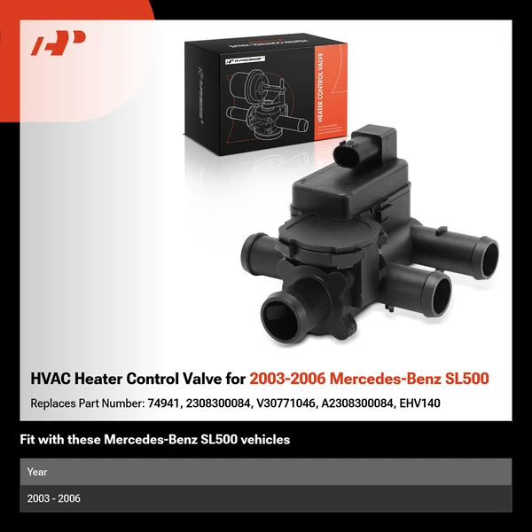 HVAC Heater Control Valve for 2003-2006 Mercedes-Benz SL500
