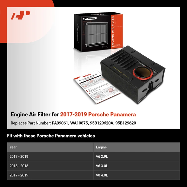 Engine Air Filter for 2017-2019 Porsche Panamera
