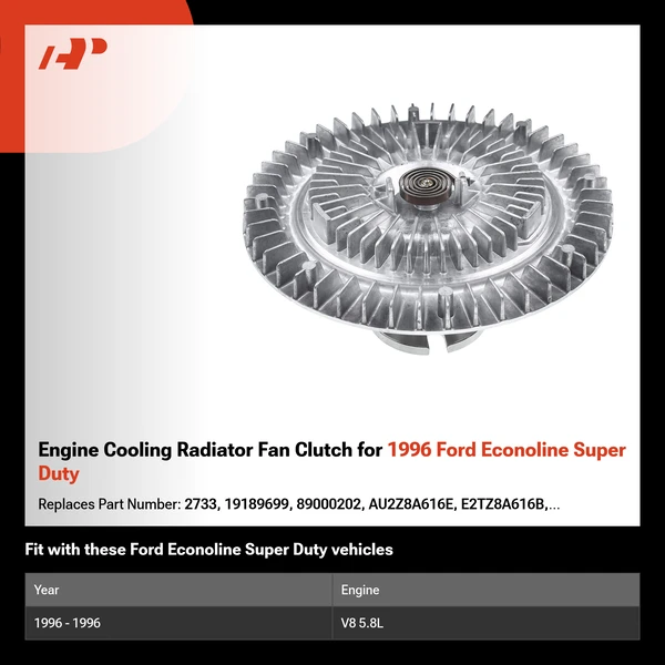 Engine Cooling Radiator Fan Clutch for 1996 Ford Econoline Super Duty