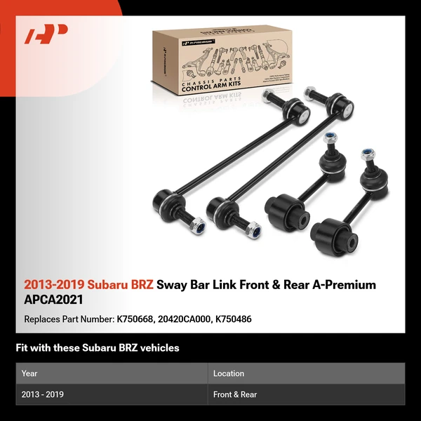 2013-2019 Subaru BRZ Sway Bar Link Front & Rear A-Premium APCA2021