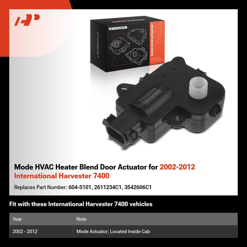 Mode HVAC Heater Blend Door Actuator for 2002-2012 International Harvester 7400
