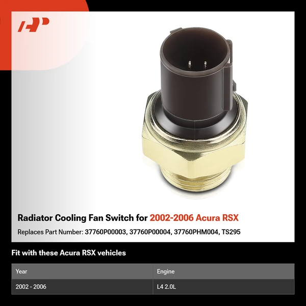 Radiator Cooling Fan Switch for 2002-2006 Acura RSX