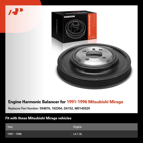 Engine Harmonic Balancer for 1991-1996 Mitsubishi Mirage