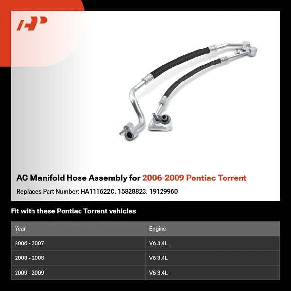 AC Manifold Hose Assembly for 2006-2009 Pontiac Torrent