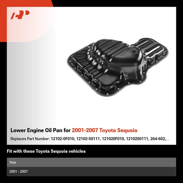 Lower Engine Oil Pan for 2001-2007 Toyota Sequoia