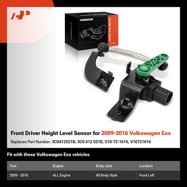 Front Driver Height Level Sensor for 2009-2016 Volkswagen Eos