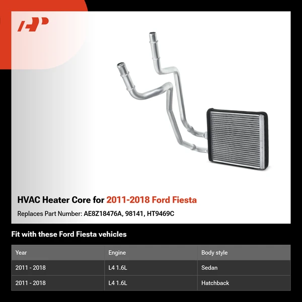 HVAC Heater Core for 2011-2018 Ford Fiesta