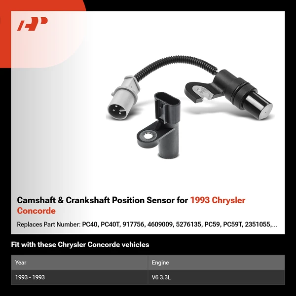 Camshaft & Crankshaft Position Sensor for 1993 Chrysler Concorde