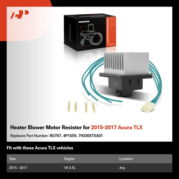 Heater Blower Motor Resistor for 2015-2017 Acura TLX