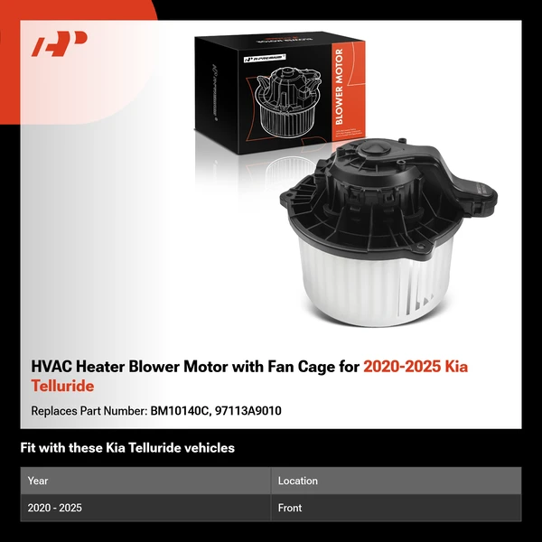 HVAC Heater Blower Motor with Fan Cage for 2020-2025 Kia Telluride