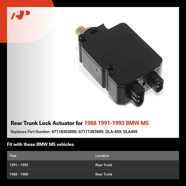 Rear Trunk Lock Actuator for 1988 1991-1993 BMW M5