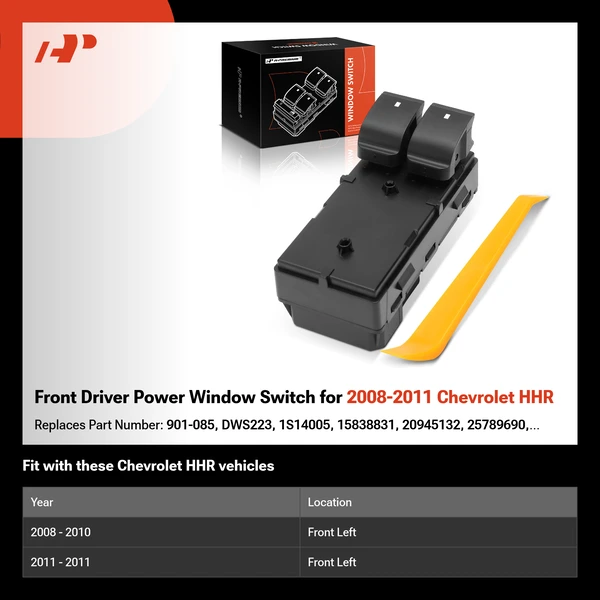 Front Driver Power Window Switch for 2008-2011 Chevrolet HHR