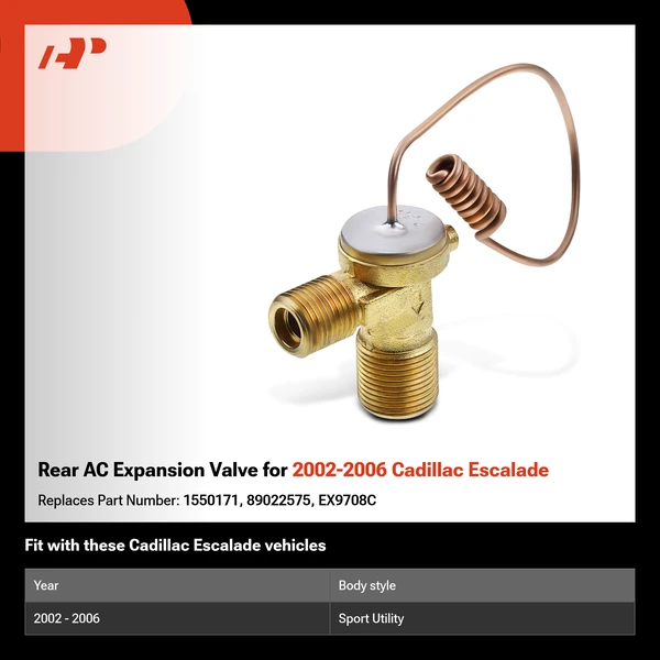 Rear AC Expansion Valve for 2002-2006 Cadillac Escalade
