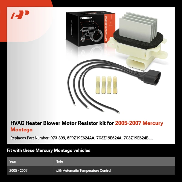 HVAC Heater Blower Motor Resistor kit for 2005-2007 Mercury Montego